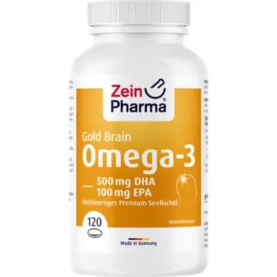 OMEGA-3 Gold Brain DHA 500mg/EPA 100mg Softgelkap, 120 kpl