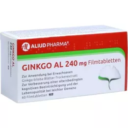 GINKGO AL 240 mg kalvopäällysteiset tabletit, 60 kpl