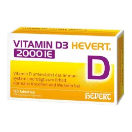 VITAMIN D3 HEVERT 2 000 I.U. tablettia, 120 kpl