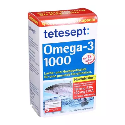 TETESEPT Omega-3 1000 kapselia, 80 kapselia TETESEPT Omega-3 1000 kapselia, 80 kapselia