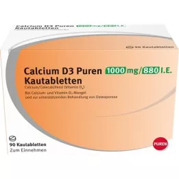 CALCIUM D3 Puren 1000 mg/880 I.U. purutabletit, 90 kpl