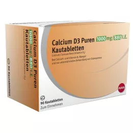 CALCIUM D3 Puren 1000 mg/880 I.U. purutabletit, 90 kpl