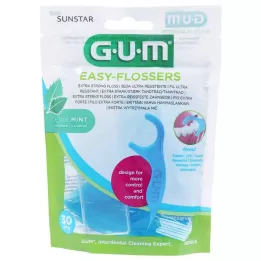 GUM Easy-Flossers hammaslangatikut vahattu + matkalaukku, 30 kpl