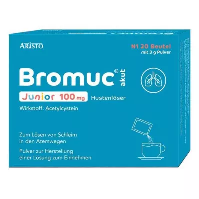 BROMUC akut Junior 100 mg yskänlääkettä P.H.e.L.z.E., 20 kpl BROMUC akut Junior 100 mg yskänlääkettä P.H.e.L.z.E., 20 kpl