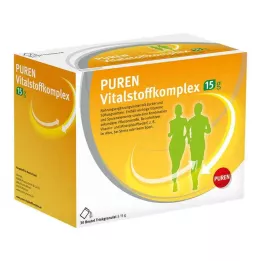 PUREN Elintärkeän aineen kompleksi annospussi 15 g granulaattia, 30 kpl