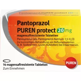 PANTOPRAZOL PUREN protect 20 mg enteropäällysteinen tabletti, 14 kpl