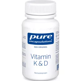 PURE ENCAPSULATIONS K-vitamiini &amp; D-kapselit, 60 kpl