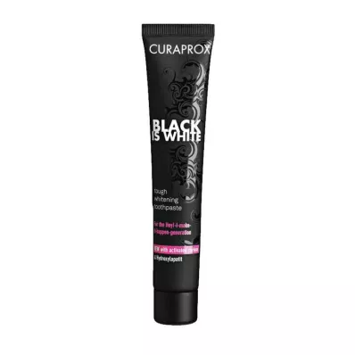 Curaprox Black on valkoinen hiilihammastahna, 90 ml Curaprox Black on valkoinen hiilihammastahna, 90 ml