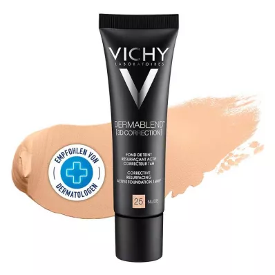 Vichy Dermablend 3D Correction Make-Up 25 Nude, 30 ml Vichy Dermablend 3D Correction Make-Up 25 Nude, 30 ml