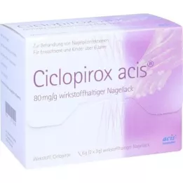 CICLOPIROX acis 80 mg/g vaikuttavaa ainetta sisältävää kynsilakkaa, 6 g