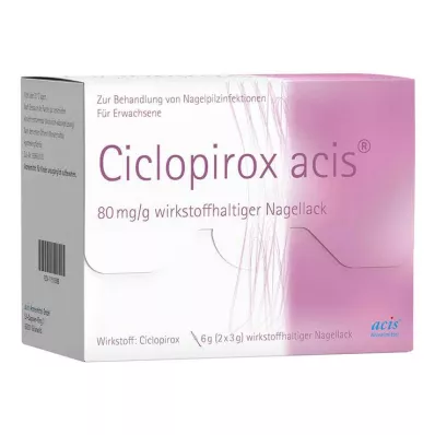 Ciclopirox acis 80 mg/g vaikuttava aine kynsilakka, 6 g