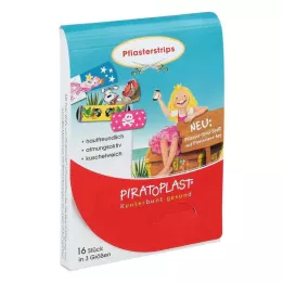 PIRATOPLAST Tyttöjen kipsiliuskat 3 kokoa, 16 kpl