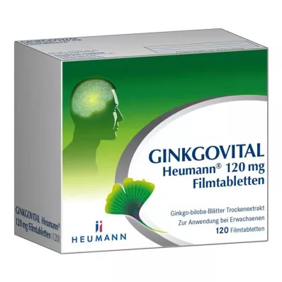 GINKGOVITAL Heumann 120 mg kalvopäällysteiset tabletit, 120 kpl GINKGOVITAL Heumann 120 mg kalvopäällysteiset tabletit, 120 kpl