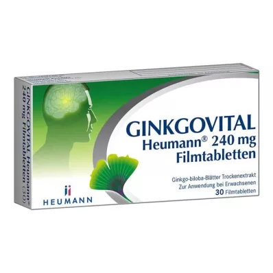 GINKGOVITAL Heumann 240 mg kalvopäällysteiset tabletit, 30 kpl
