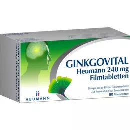 GINKGOVITAL Heumann 240 mg kalvopäällysteiset tabletit, 80 kpl