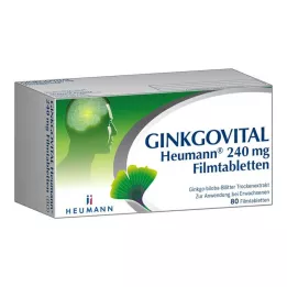 GINKGOVITAL Heumann 240 mg kalvopäällysteiset tabletit, 80 kpl