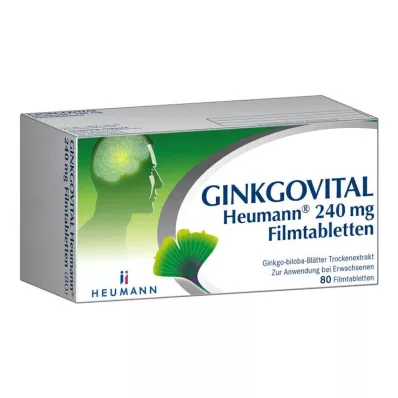 GINKGOVITAL Heumann 240 mg kalvopäällysteiset tabletit, 80 kpl