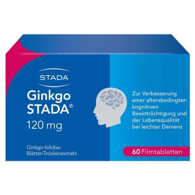 GINKGO STADA 120 mg kalvopäällysteiset tabletit, 60 kpl GINKGO STADA 120 mg kalvopäällysteiset tabletit, 60 kpl