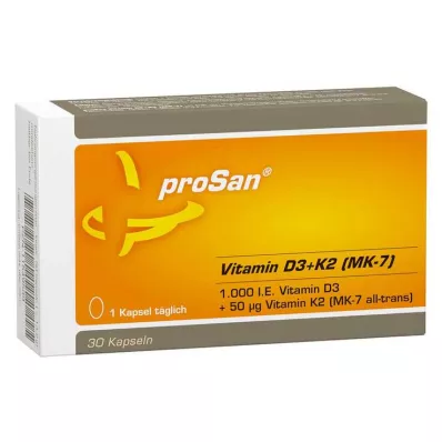 Prosan Vitamin D3 + K2 MK-7 kapselia, 30 kpl Prosan Vitamin D3 + K2 MK-7 kapselia, 30 kpl