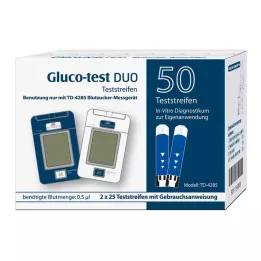 GLUCO TEST DUO Testiliuskat, 50 kpl