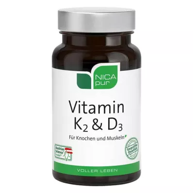 NICAPUR K2-vitamiini & D3-kapselit, 60 kpl NICAPUR K2-vitamiini & D3-kapselit, 60 kpl