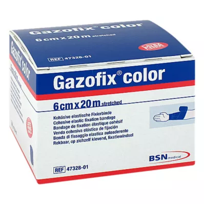 Gazofix värikiinnitysside yhtenäinen 6 cmx20 m sininen, 1 kpl