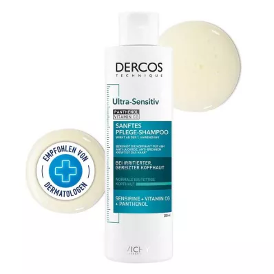 VICHY DERCOS ultraherkkä shampoo rasvaiselle päänahalle, 200 ml