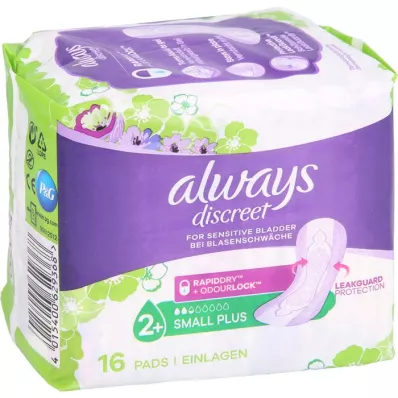 ALWAYS huomaamaton inkontinenssiapu small plus, 16 kpl