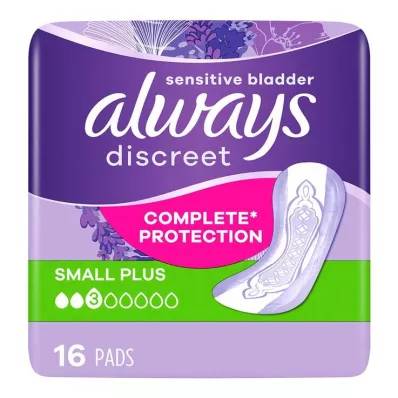 ALWAYS huomaamaton inkontinenssiapu small plus, 16 kpl