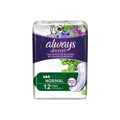 ALWAYS huomaamaton inkontinenssituki normaali, 12 kpl