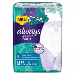 ALWAYS huomaamattomat inkontinenssihousut plus L, 8 kpl