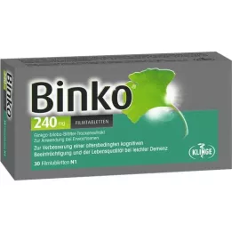 BINKO 240 mg kalvopäällysteiset tabletit, 30 kpl