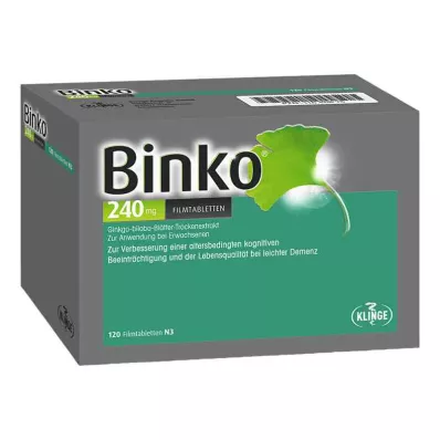 BINKO 240 mg kalvopäällysteiset tabletit, 120 kpl