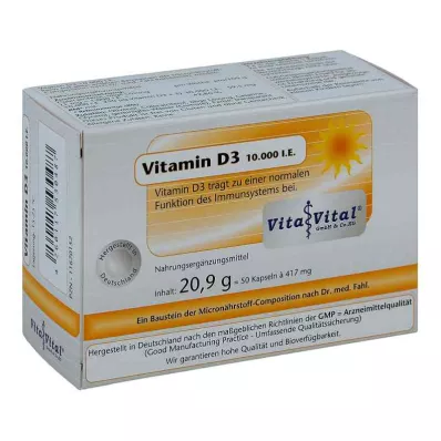 D3-vitamiini 10 000 I.e.Kapselit (50 kpl) D3-vitamiini 10 000 I.e.Kapselit (50 kpl)