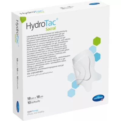 HYDROTAC comfort sacraalinen vaahtomuovisidos 18x18 cm steriili, 10 kpl