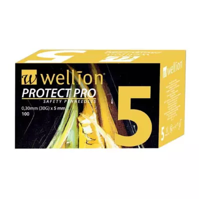 Wellion Protect Pro turvakynäneulat 30 G 5 mm, 100 kpl