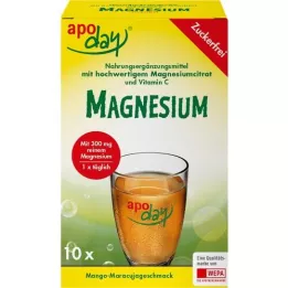 APODAY Magnesium Mango-Passiohedelmä sokeriton jauhe, 10X4.5 g, 10X4.5 g