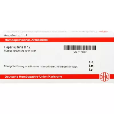 HEPAR SULFURIS D 12 ampullia, 8X1 ml