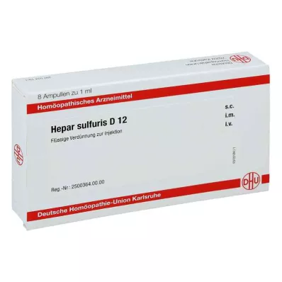 HEPAR SULFURIS D 12 ampullia, 8X1 ml