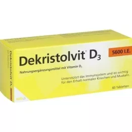DEKRISTOLVIT D3 5 600 I.U. tablettia, 60 kpl