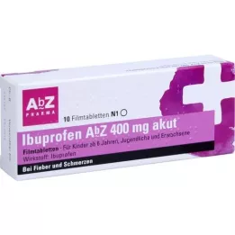 IBUPROFEN AbZ 400 mg akuutteja kalvopäällysteisiä tabletteja, 10 kpl