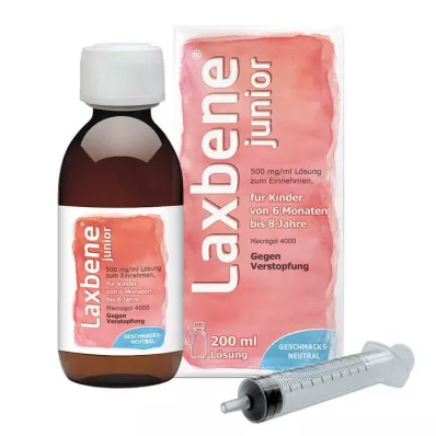 Laxbene® junior 500 mg liuos lapsille iältään 6 kuukautta - 8 vuotta, 200 ml Laxbene® junior 500 mg liuos lapsille iältään 6 kuukautta - 8 vuotta, 200 ml