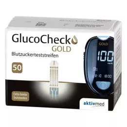 GLUCOCHECK GOLD Verensokeritestiliuskat, 50 kpl