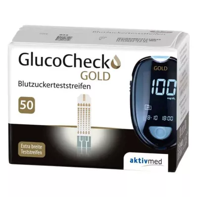 GLUCOCHECK GOLD Verensokeritestiliuskat, 50 kpl