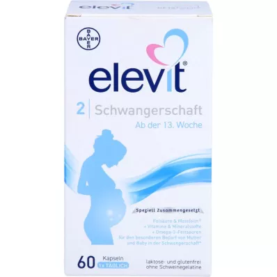 ELEVIT 2 raskausajan pehmeää kapselia, 60 kpl