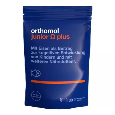 ORTHOMOL Junior Omega plus pureskeltavat pastillit, 90 kpl
