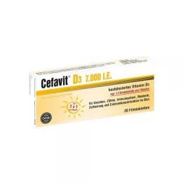 CEFAVIT D3 7000 I.U. kalvopäällysteiset tabletit, 20 kpl