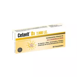 CEFAVIT D3 7000 I.U. kalvopäällysteiset tabletit, 60 kpl
