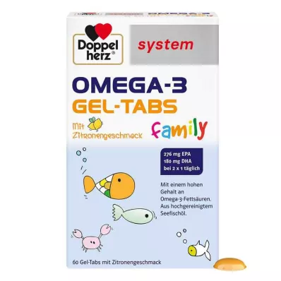 Doppelherz Omega-3 Gel Tabs -perhejärjestelmä, 60 kpl Doppelherz Omega-3 Gel Tabs -perhejärjestelmä, 60 kpl