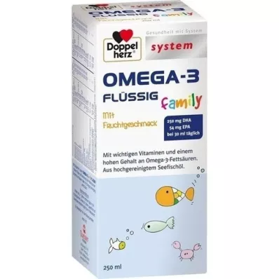 DOPPELHERZ Omega-3 nestemäinen perhejärjestelmä, 250 ml